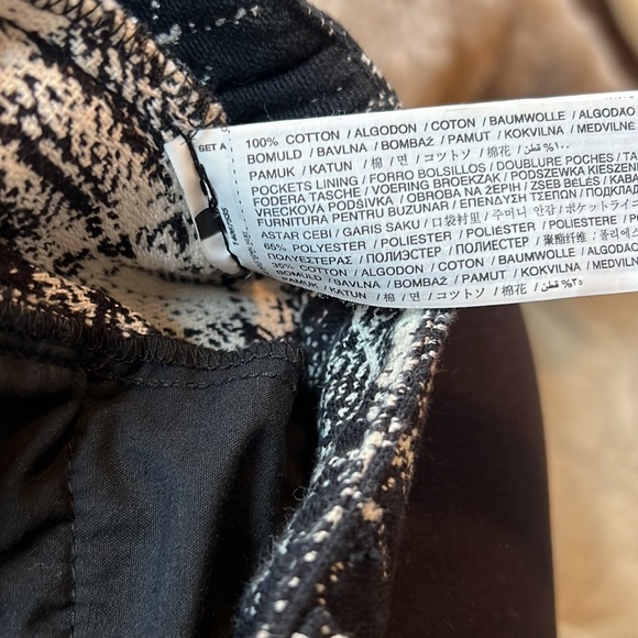 MNG Black & White Cuffed Shorts 100% Cotton - Picture 8 of 10